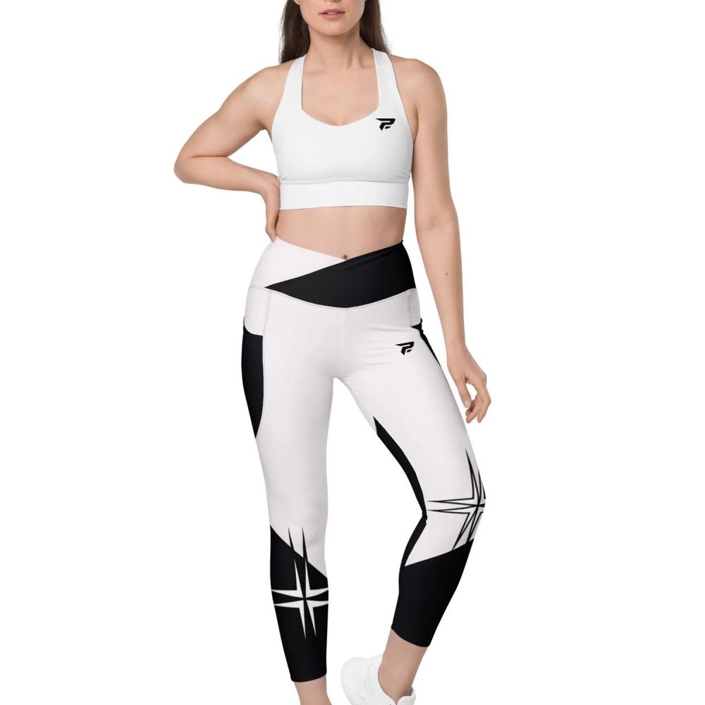 Crossover Yoga suit with pockets