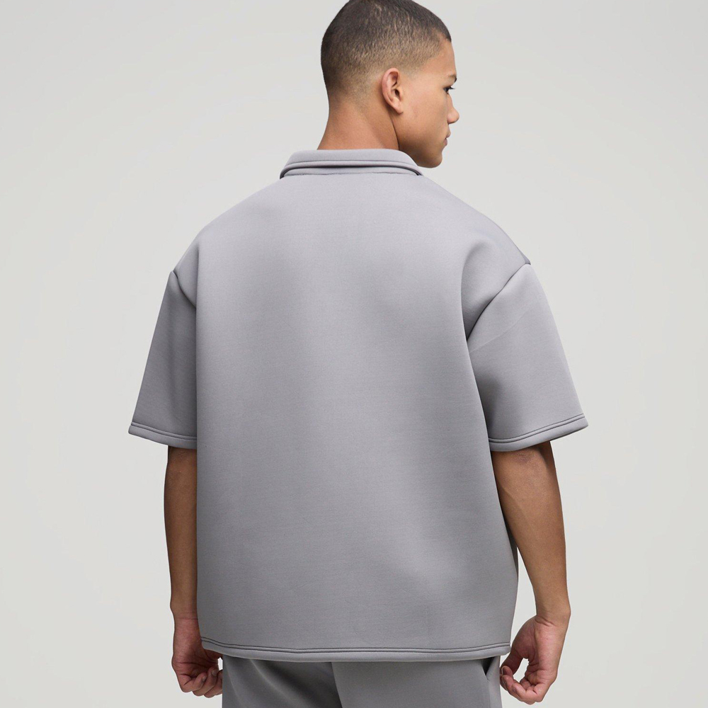 Oversized Short Sleeve Bonded Scuba Polo
