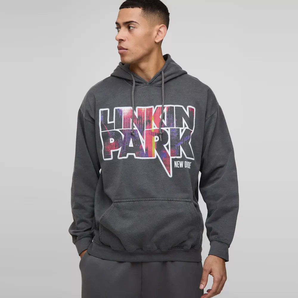 Oversized Link Park Washed License Hoodie